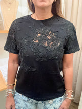 Black Lace Detail Top