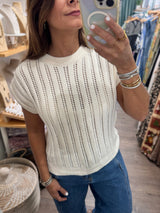 Ivory Knitted Top