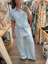 Light Blue Top & Pant Set