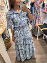 Blue Mix Maxi Dress