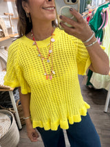 Lemon Knitted Top