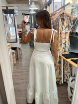 White Corset Maxi Dress