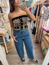 Drawstring Waist Barrel Jeans