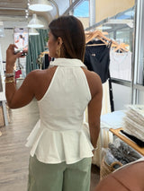 White Button Down Top