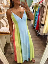 Multi Stripes Maxi Dress