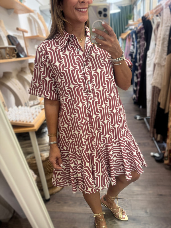 Cinnamon Drop Waist Dress