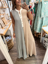 Striped Contrast Jumpsuit