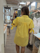 Yellow Scalloped Detail Dress