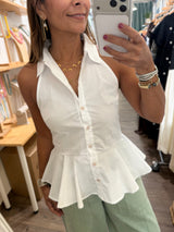 White Button Down Top