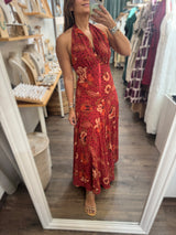 Printed Halter Dress