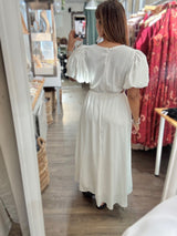 White Cut Out Detail Dress