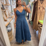 Dark Denim Midi Dress