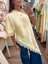 Yellow One Shoulder Asymmetrical Top