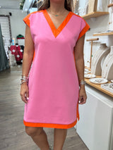 Pink & Orange Shift Dress