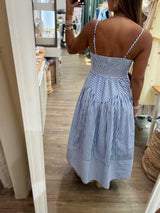 Blue Stripes Maxi Dress