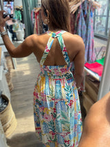 Colorful Print Top & Skirt Set