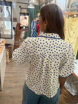 Blue Polka Dots Top