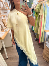 Yellow One Shoulder Asymmetrical Top