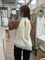 Ivory Asymmetrical Hem Top