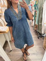 Acid Wash Denim Dress