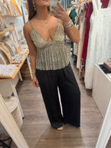 Leopard Print Metallic Top