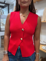 Red Vest w/Gold Buttons