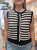 Black Stripes Knitted Top
