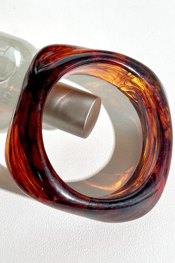 Squared Amber Resin Bangle