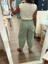 Light Green Barrel Jeans