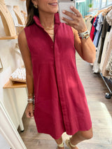 Cranberry Button Down Dress