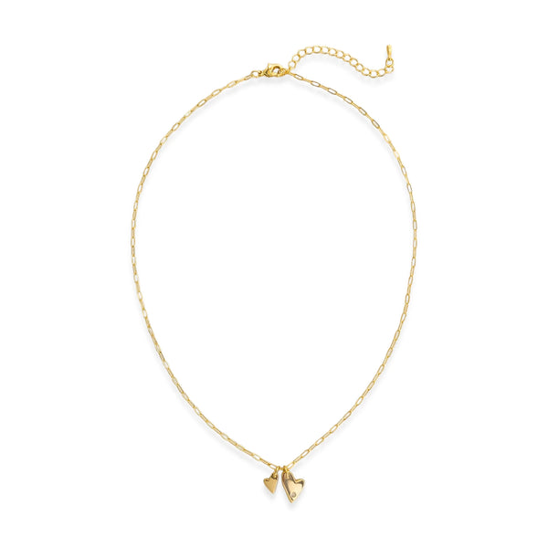 Gold Double Hearts Necklace (NT)