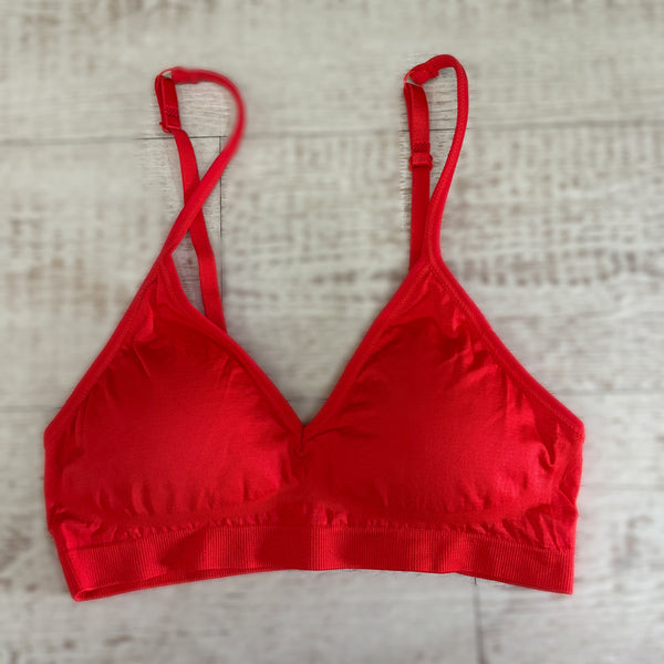Red Seamless Bra Regular