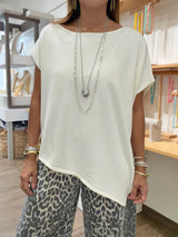 Ivory Asymmetrical Top