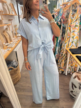 Light Blue Top & Pant Set