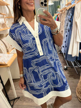 Blue Print Dress