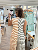Striped Contrast Jumpsuit