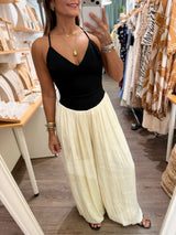Black & Ivory Back Detail Jumpsuit