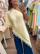 Yellow One Shoulder Asymmetrical Top