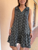 Black & White Embroidered Detail Dress