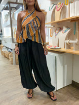 Black High Waisted Harem Pants