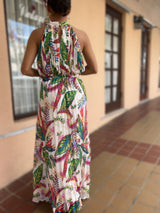 Colorful Halter Maxi Dress