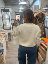 Ivory Paisley Sweater