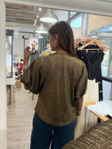 Bronze Metallic Textured Top