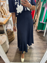 Navy Maxi Skirt