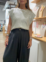 Metallic Textured Top
