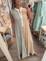 Striped Contrast Jumpsuit
