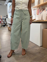 Light Green Barrel Jeans