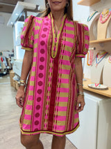 Lime & Plum Mix Print Dress