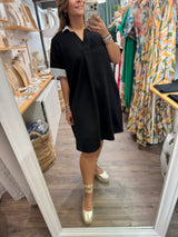 Black Stripes Detail Dress