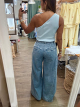 Medium Wash Wide Leg Jeans